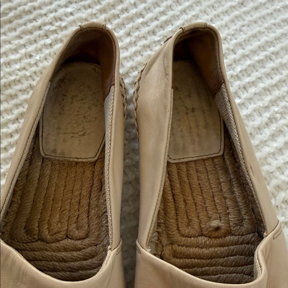 Tory Burch Neutral Beige Leather Espadrille Flats - Picture 9 of 10